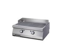 Plaque de cuisson - Rainurée en chrome - Double unité - 70cm de profondeur - Electrique -