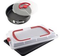 Dr. Oetker Plaque de cuisson Bake and Go avec couvercle et moule à manqué 42 x 29 cm