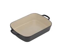Le Creuset Plat Signature Rectangulaire en Fonte Émaillée, 37 cm, 6,6 L, 4,74 kg, Noir Mat, 20184370000422