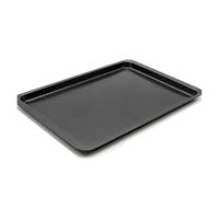 Plaque de cuisson rectangulaire antiadhésive de 14,5 pouces en acier au carbone for biscuits, tartes, pizzas, rôtis, muffins, pain(Black)