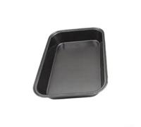 Plaque de cuisson rectangulaire antiadhésive, empilable et profonde pour rôtir et pâtisserie, feuille de carbone 32 x 22 cm, noir (30 x 20 x 5,2 cm)