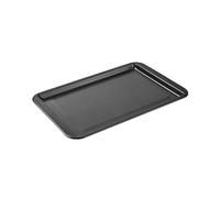 Plaque de cuisson rectangulaire antiadhésive en acier au carbone for biscuits, tartes, pizzas, rôtis, muffins, pain(Black M)