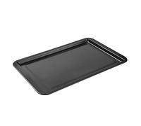 Plaque de cuisson rectangulaire antiadhésive en acier au carbone for biscuits, tartes, pizzas, rôtis, muffins, pain(Black L)