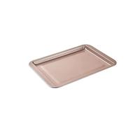 Plaque de cuisson rectangulaire antiadhésive en acier au carbone for biscuits, tartes, pizzas, rôtis, muffins, pain(Rose S)