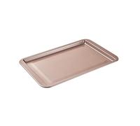 Plaque de cuisson rectangulaire antiadhésive en acier au carbone for biscuits, tartes, pizzas, rôtis, muffins, pain(Rose M)