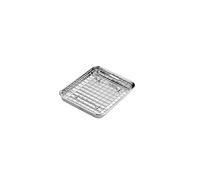 Plaque de cuisson rectangulaire avec grille de grillage, outil en acier inoxydable 304, accessoires pour cuisine, ensemble de poêles à biscuits antiadhésives