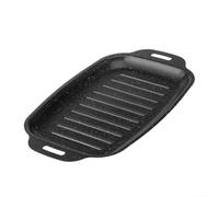 Plaque de cuisson rectangulaire conçue pour l'efficacité de la cuisson, technologie antiadhésive, matériau en aluminium pour un chauffage uniforme, poignées en boucle pour une manipulation sûre