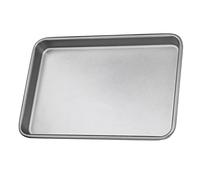 Plaque de Cuisson Rectangulaire Durable Forte Résistance aux Hautes Températures Acier Inoxydable Noir 3 Tailles pour la Cuisson de Biscuits Fromage Raclette Plaque de Grill (M.)