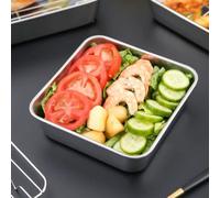 Plaque de cuisson rectangulaire en acier inoxydable avec grille et poignées pour dinde, poulet, légumes et lasagnes (C)