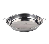 Plaque de cuisson rectangulaire en acier inoxydable avec poignée pour un transport facile du four, barbecue, rôtisserie, plaque rectangulaire anti-adhésive perforée (34 cm)