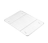 Plaque de cuisson rectangulaire en acier inoxydable for biscuits avec grille refroidissement amovible, ustensile cuisine, plateau antiadhésif adapté au four(XL grill)