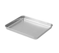 Plaque de Cuisson Rectangulaire Épaissie en Acier Inoxydable, Plaque de Cuisson Robuste Allant Au Four, Plateau de Service à Vapeur pour Gril Polyvalent pour Pain, Biscuits (Moyen)