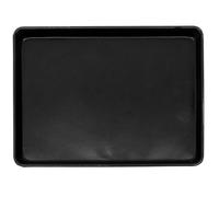 Plaque de Cuisson Rectangulaire Noir en Alliage D’aluminium, pour Four | Surface Lisse Antiadhésive, Bords Doux et Fond Plat, Format Peu Profond, Usage Service et Cuisson