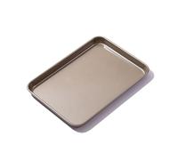Plaque de cuisson rectangulaire professionnelle en acier au carbone avec revêtement anti-adhésif pour gâteaux faits maison pâtisserie moule de cuisson antiadhésif doré