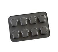 Plaque de cuisson robuste en acier carbone à 6 cavités avec revêtement anti-adhésif pour une répartition homogène de la chaleur et des desserts de fête - Plaque de cuisson antiadhésive multi-formes