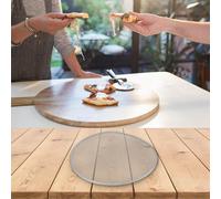 Plaque de cuisson sans pizza 45,7 cm en aluminium pour un chauffage équilibré et une manipulation pratique des aliments (48,3 cm)
