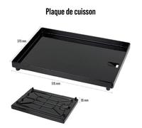 Plaque de cuisson - SOMAGIC - Fonte émaillée - Cuisson homogène - Durable - Pour viandes et aliments délicats