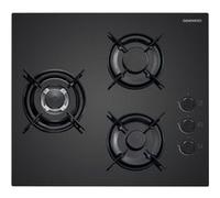 Daewoo-Electronics Plaque de cuisson à gaz BH6GKR21BNL 3 foyers 60 cm Noir