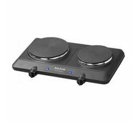 Taurus Volcano Duo Noir, Acier inoxydable Comptoir 120 cm Plaque scellée 2 zone(s)