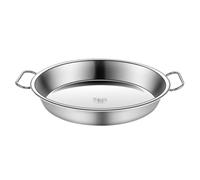 Plaque de Cuisson Vapeur en Acier Inoxydable avec Poignée, Argenté | Design Binaural, Facile à Nettoyer Ranger, pour Cuisines Familiales et Restaurants de Nouilles