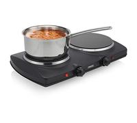 Princess Plaque de cuisson vitrocéramique 01.303021.01.001 2 zones 0,8+1,2 kW Noir