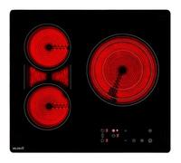 Plaque de cuisson vitrocéramique 3 zones - Flex - encastrable - 7400 W - Grand foyer extensible - Grand foyer XL