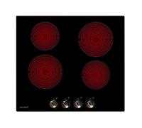 BELDEKO - Plaque de Cuisson Vitrocéramique 4 Foyers Encastrable avec Boutons de contrôle - 6000W