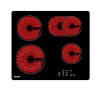 Plaque de Cuisson Vitrocéramique 4 Foyers Encastrable, WEHIMO Plaque Vitrocéramique 4 Feuxs 7200W - 60cm - 9 Niveaux de Puissance, Minuteur, Espace de cuisson multifonctionnel …