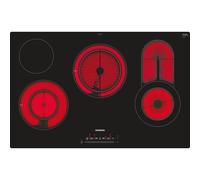 Plaque de cuisson vitrocéramique 4 plaques Siemens iQ300 ET801FCP1D - Niche - largeur : 78 cm - profondeur : 50 cm - lueur rouge - noir