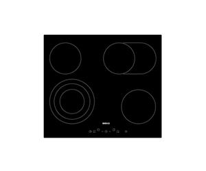plaque de cuisson vitrocéramique, 4 zones de cuisson Hi-Light, dont 1 double et 1 triple, noir (HIC64404T)