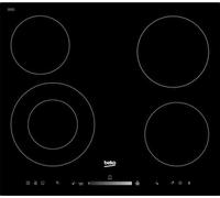 Plaque de cuisson vitrocéramique BEKO HIC64502T - 4 foyers Hi-Light - 6700W - L58 x P51cm - Noir