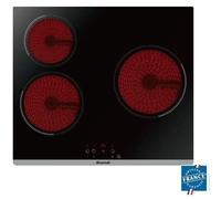 Plaque de cuisson vitrocéramique BRANDT BPV6320 - 3 zones - 5300W - L60cm - Noir