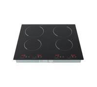 Plaque de cuisson vitrocéramique électrique, 6000 W, 4 plaques, avec 9 niveaux de puissance réglables, minuterie de 0 à 120 min, pour théières, casseroles en verre, casseroles en céramique