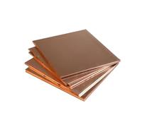 Plaque de cuivre pur T2 de 0,5 à 6 mm d'épaisseur, cadre de découpe, modèle, moule, construction DIY, 100 x 100 mm, 150 x 150 mm, 200 x 200 mm(Thick 3mm,150x150mm)