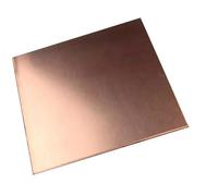 Plaque de cuivre rouge T2, 0.3-10MM d'épaisseur, 600-99.9% MM, taille personnalisée, for moule CNC, usinage de puces, Ram de refroidissement, Art métallique, 1 pièce(0.8MM Thick,50X100MM 2PCS)