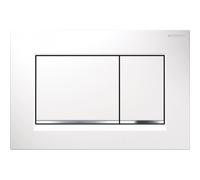 Geberit Sigma 20 Square Plaque d'actionnement 115883KJ1 blanc / chromé brillant