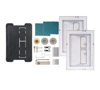 Plaque de déclenchement cachée carrelée pour systèmes de chasse Geberit, horizontale, affleurante et cachée, fixation magnétique, kit complet pour un montage facile