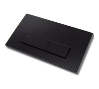 Plaque de déclenchement commande Bouton de chasse d'eau Accessoire pour réservoir de WC Compatible avec Geberit Sigma01,20,30 UP300 et UP320, fonction double chasse(Noir)