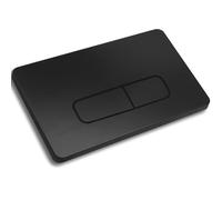 Plaque de déclenchement commande Bouton de chasse d'eau Accessoire pour réservoir de WC Compatible avec Geberit Sigma01, UP300 et UP320, fonction double chasse(Noir avec cercle noir)