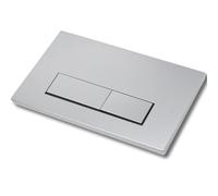 Plaque de déclenchement commande Bouton de chasse d'eau Accessoire pour réservoir de WC Compatible avec Geberit Sigma01, UP300 et UP320, fonction double chasse(Gris argenté)