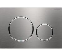 Plaque de déclenchement double touche WC DUOFIX SIGMA 20 acier brossé/poli GEBERIT 115.889.SN.1