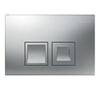 Plaque de déclenchement Geberit Delta 25 Square 115135465, chrome mat, pour double chasse