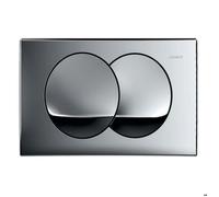 Plaque de déclenchement - GEBERIT - Delta20 - Chrome brillant - Double touche - 2 volumes de rinçage