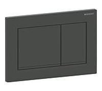 Geberit Plaque de commande Omega 20 Square 115080161, laqué noir mat, bandes noires, double chasse