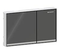 Geberit Plaque de commande Omega 60 Square 115081JK1, cadre chromé brillant, encastrée double-chasse