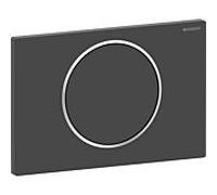 Geberit Plaque d'actionnement Sigma 10 115758145 laquée noir mat anneaux design polis