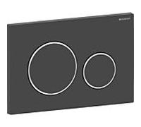Geberit Plaque d'actionnement Sigma 20 115882141 ronde – peints en noir mat