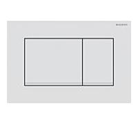 Plaque de déclenchement Geberit Sigma 20 Square 115883011 plaque/bouton blanc mat, bande blanc , pour double chasse, plastique