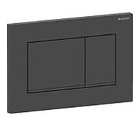Geberit Plaque d'actionnement Sigma 20 Square 115883161 noir mat double chasse plastique