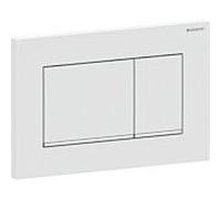 Geberit Plaque de déclenchement Sigma30 115.883.JT.1 - 2 quantités, laqué blanc mat/chromé brillant